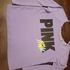 PINK Victoria's Secret Women's Purple Long Sleeve Top